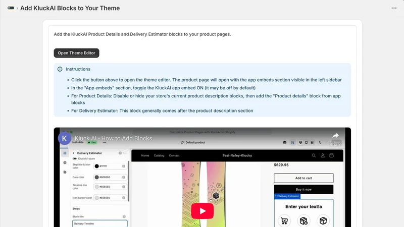 Kluck: AI Store Builder