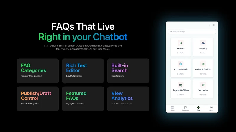 Kepler: AI Chatbot + Live Chat