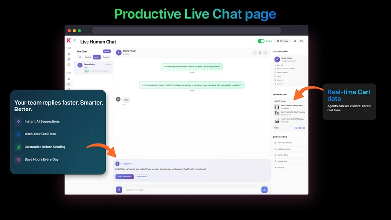 Kepler: AI Chatbot + Live Chat
