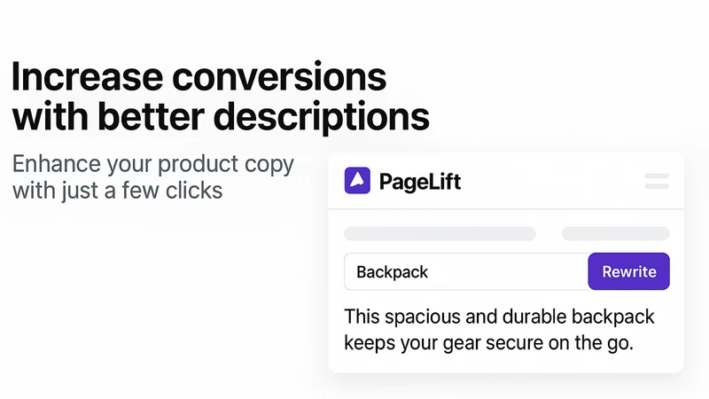PageLift‑Product Optimization