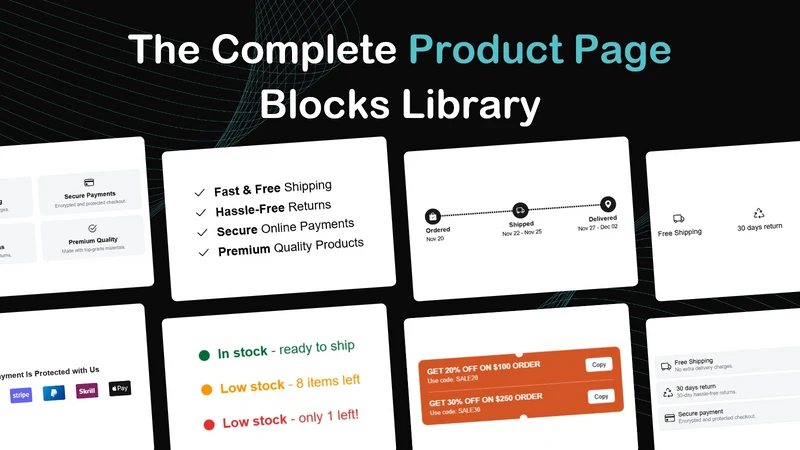 Iconic Blocks: Product Blocks