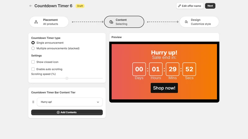 XB: Countdown Timer Bar Banner