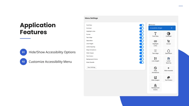Octa App Accessibility Widget