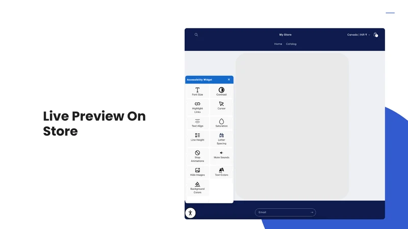 Octa App Accessibility Widget