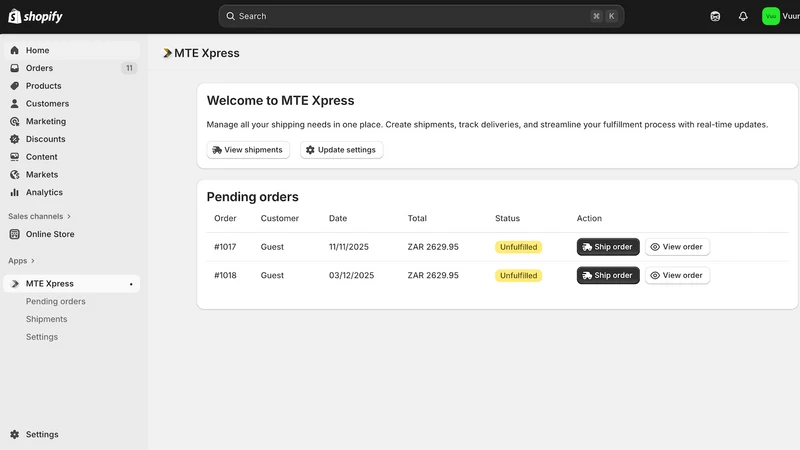 MTE Xpress