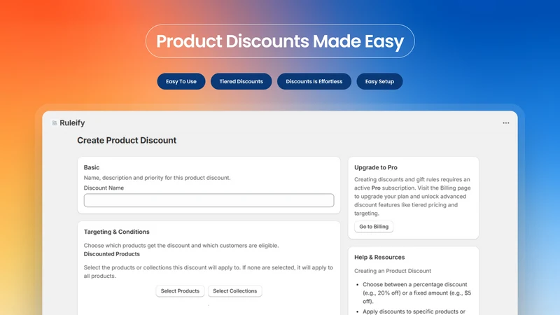 Ruleify: All‑in‑One Discounts