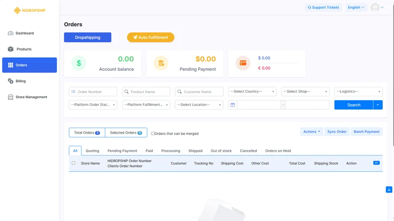 HiDropship: Sourcing & Agent