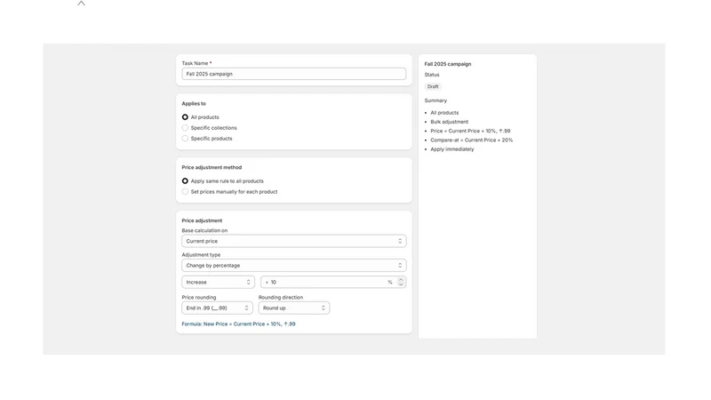 Bulk Price Editor Tool