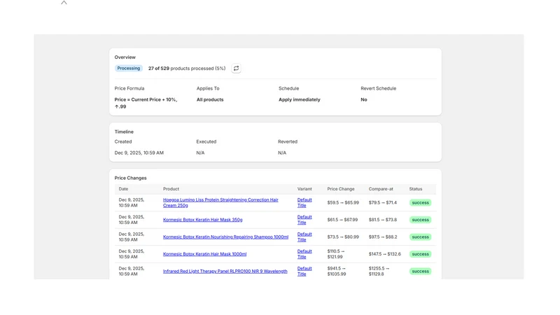 Bulk Price Editor Tool