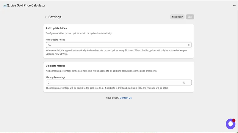 Q: Live Gold Price Calculator
