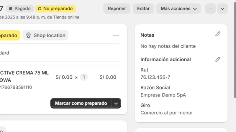Facture Extensión