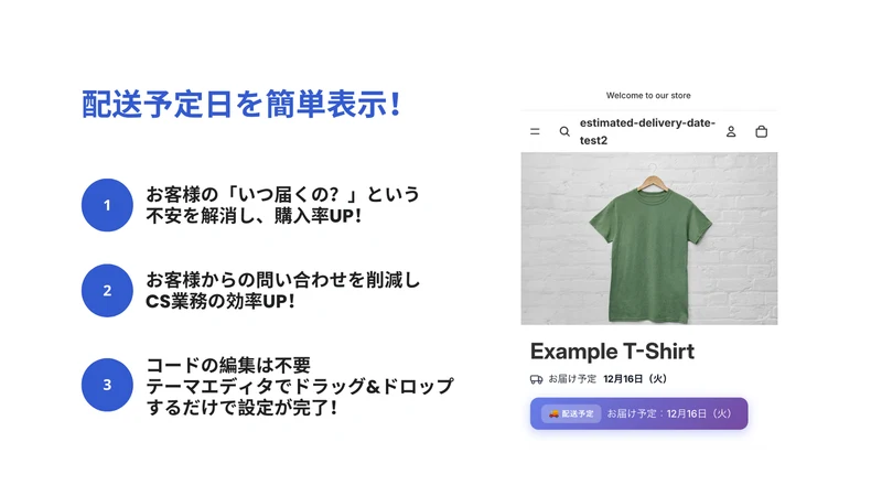 お届け予定日表示