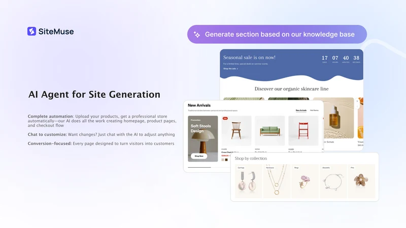 SiteMuse Landing Page Builder
