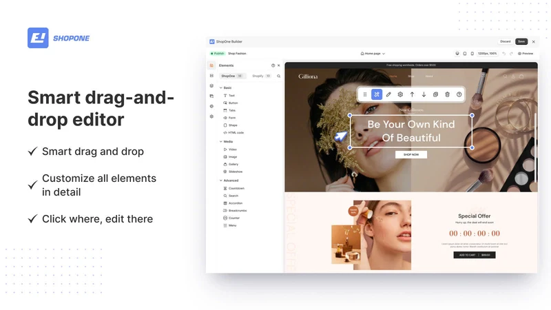ShopOne Landing Page Builder