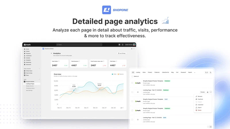 ShopOne Landing Page Builder