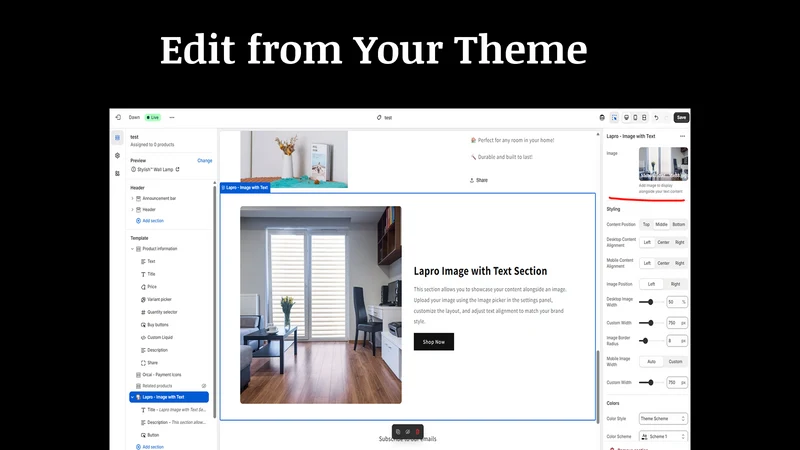 Lapro Theme Section