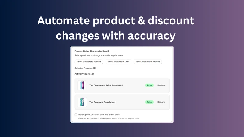 Product & Theme Scheduler