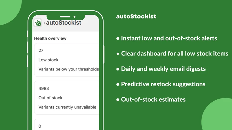 autoStockist | Stock Alerts