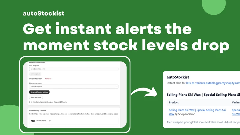autoStockist | Stock Alerts