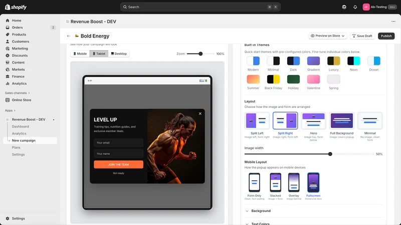 Revenue Boost ‑ Cart Recovery