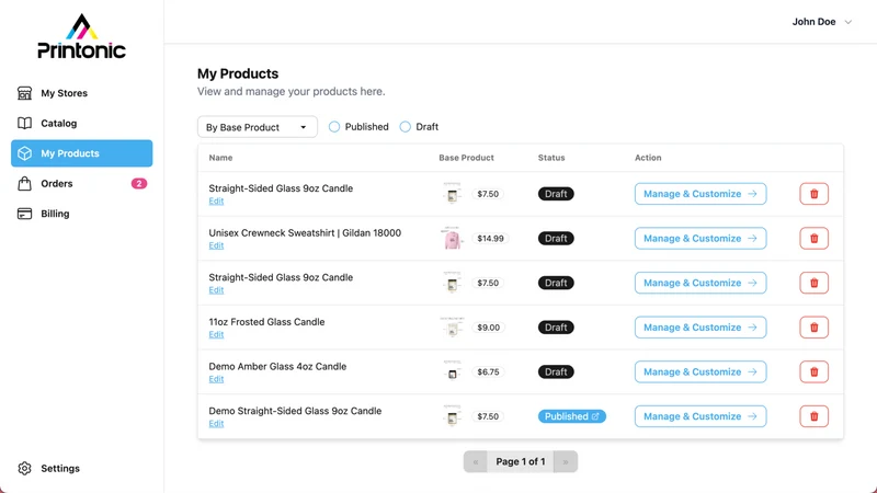 Printonic: Print on Demand