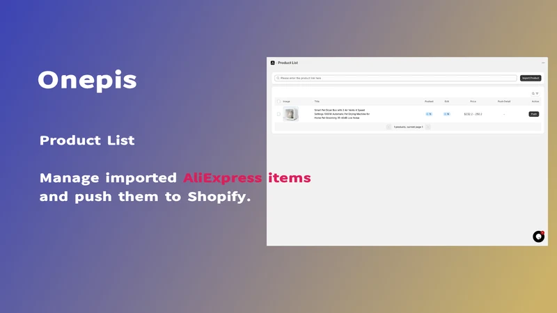 Onepis‑AliExpress Dropshipping