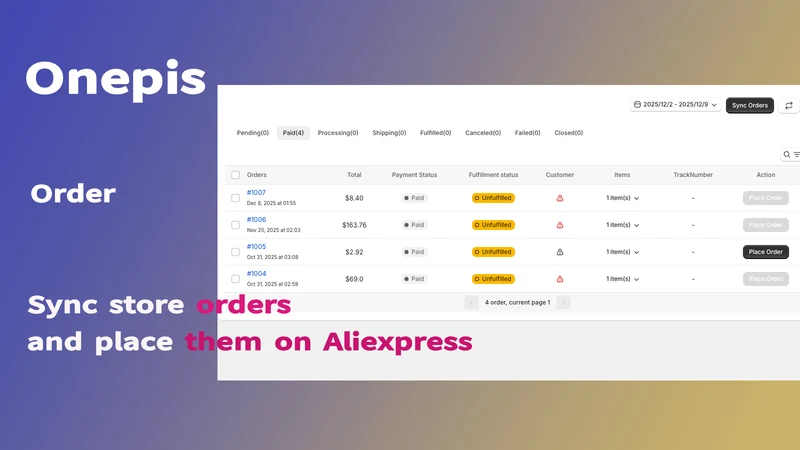 Onepis‑AliExpress Dropshipping