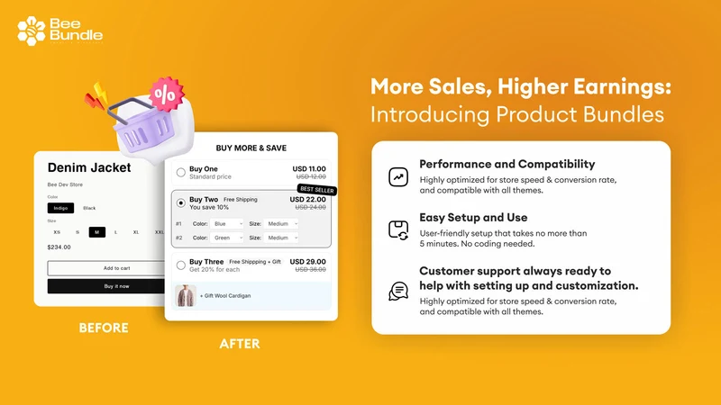 Bee Bundle Upsell Discounts