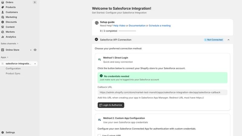 TM Salesforce Integration