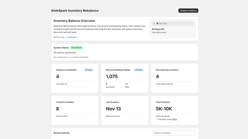 AisleSpark Inventory Rebalance