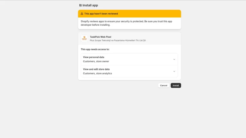 TaskPick Referrals ‑ Web Pixel