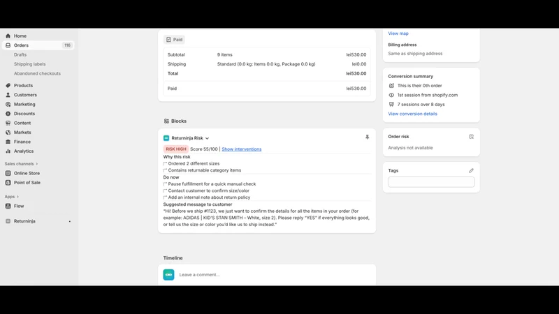 Returninja – Return Prevention