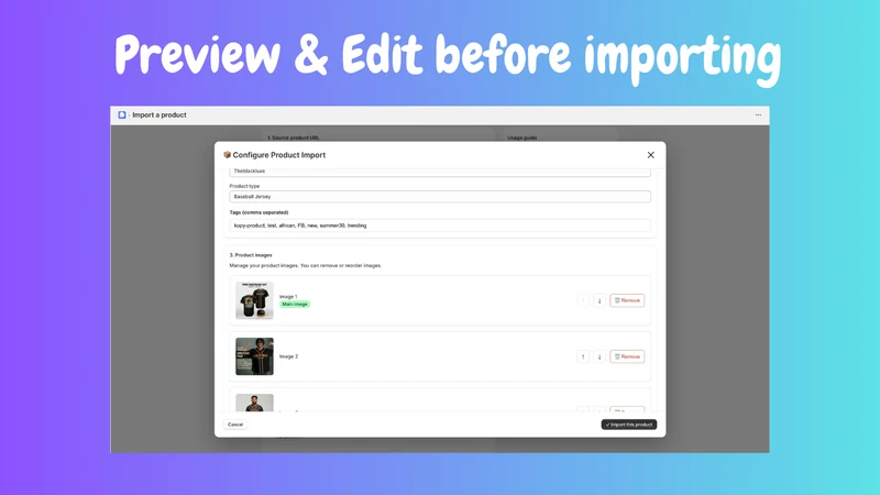 Ecopy: Import & Copy Products