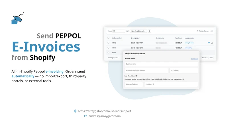 ElkSend e‑Invoicing
