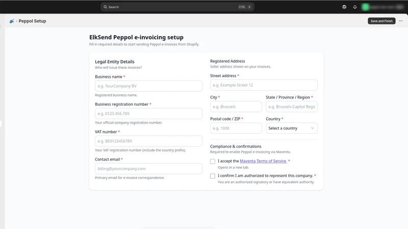 ElkSend e‑Invoicing