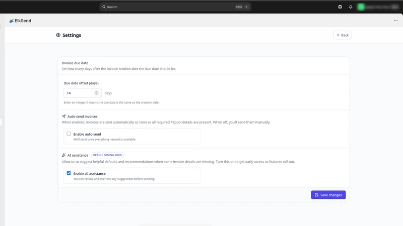 ElkSend e‑Invoicing