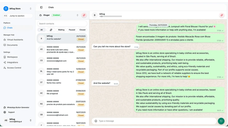 bKlug: WhatsApp AI Sales