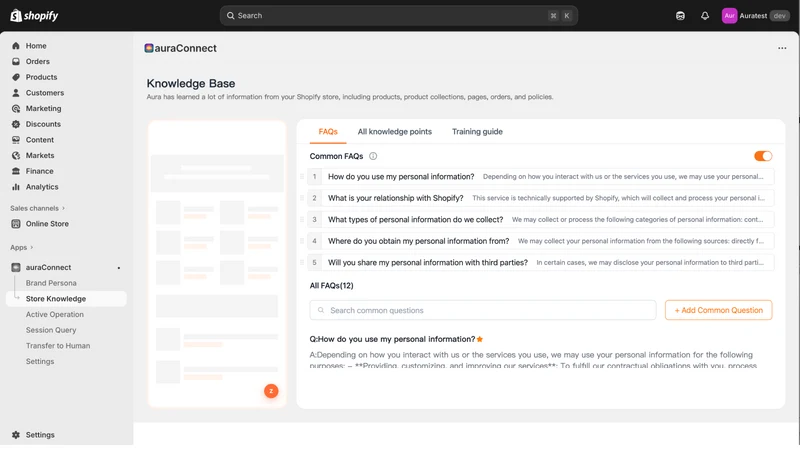 Aura Connect: Proactive Guide