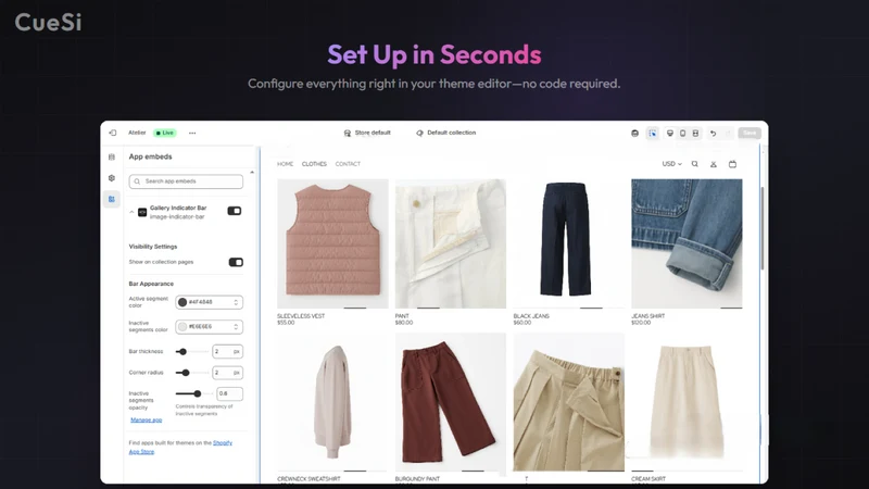 CueSi: Image Slider Bar & Dots