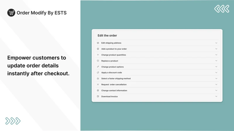 Order Modify by ESTS