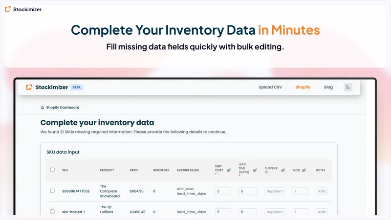 Stockimizer