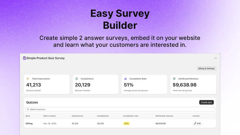 Quizza: Product Quiz Builder