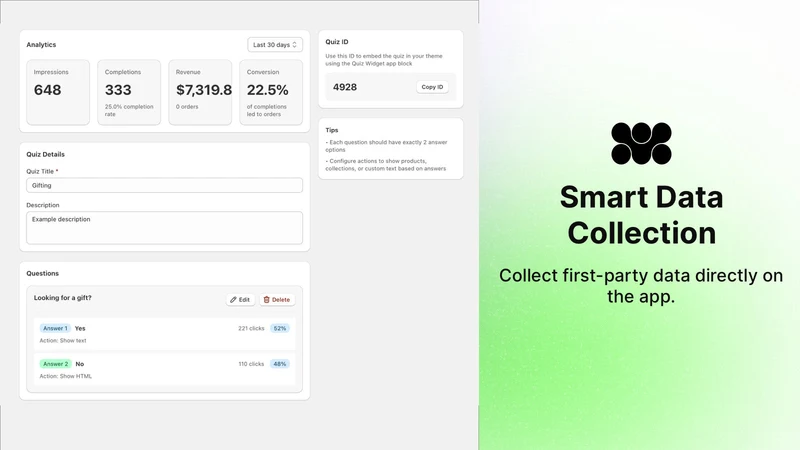 Quizza: Product Quiz Builder