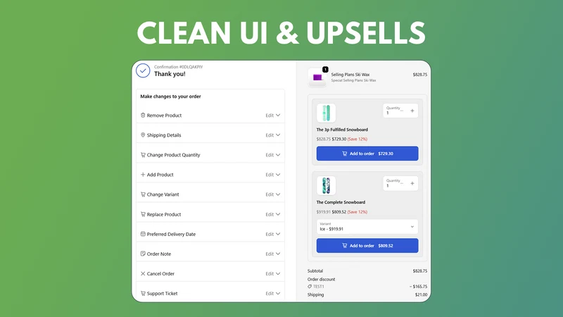 Amendify ‑ Order Edit & Upsell