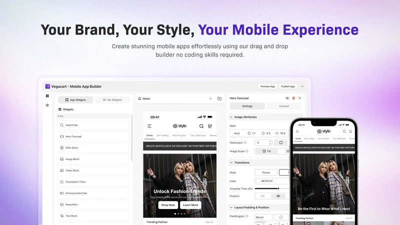 Vegacart – Mobile App Builder
