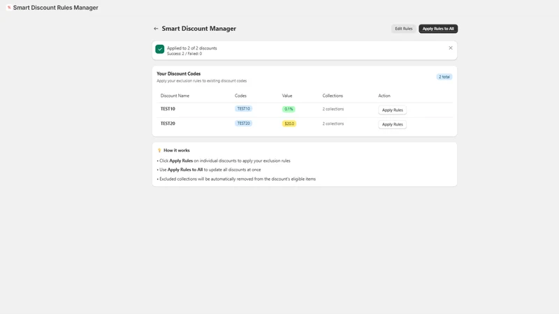 Smart Discount Rules Manager