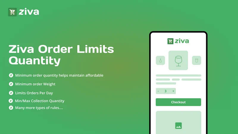 Ziva ‑ Order Limits Quantity