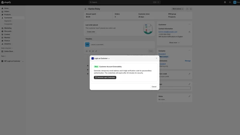 SP Login As Customer