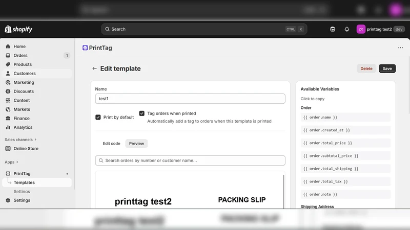 PrintTag