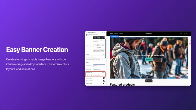 Clickable Image Banner & Slide